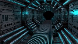 Sci-Fi corridor mechanics, lights, spacecraft, panels, tubes, stars, science, aliens, alien, corridor, science-fiction, cosmos, art, scifi, starwars, sci-fi, technology, space, spaceship
