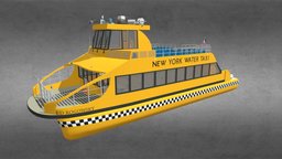 New York Water Taxi 3d model marine, us, river, cruiser, transport, urban, vessel, ocean, manhattan, newyork, bay, town, nyc, ferry, tourist, hudson, newyorkcity, vehicle, usa, ship, sea, navy, boat, water-taxi