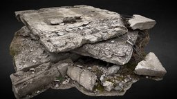 concrete slabs ruins photoscan ruins, panels, concrete, debris, cracks, slabs, photoscan, photogrammetry, industrial