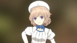 Kotoko Iwanaga 岩永 琴子 toon, dress, toonshader, cellshading, animegirl, celshade, basecolor, anime3d, anime-character, character, cartoon, stylized, anime