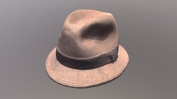 Hat hat, cap, flat, bow, cranium, bower, crown, brown, cowboy, soft, head, felt, trilby, bowler, helmet, skull, scan, noai