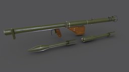 M1A1 Bazooka Anti-tank Rocket Launcher missile, grenade, rpg, assault, ww2, soviet, army, stovepipe, vr, ar, anti, bazooka, tank, launcher, rocket, anti-tank, m1a1, projectile, us-army, world-war, weapon, pbr, military, usa, war, rocket-propelled