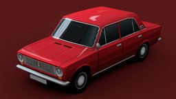VAZ-2101 Zhiguli «Kopeyka» (PS1 Low-poly) lada, ps1, vaz, blockbench, gran-turismo, lada-2101, low-poly, kopeyka, ps1-graphics