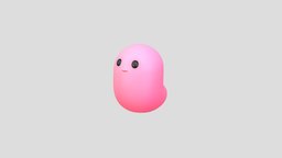Character233 Worm toon, cute, toy, doll, pink, worm, earthworm, larva, character, cartoon, creature, animal, monster