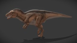 Acrocanthosaurus Atokensis dinosaure, b3d, walking, theropod, walk_cycle, acrocanthosaurus, prehistorical, blender, blender3d, creature, animal, animation, animated, prehistoric, dinosaur, noai