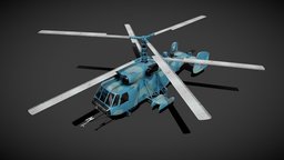 NAVY KA29 army, heli, russian, gameasset, helicopter, war, navy, gameready, ka-29