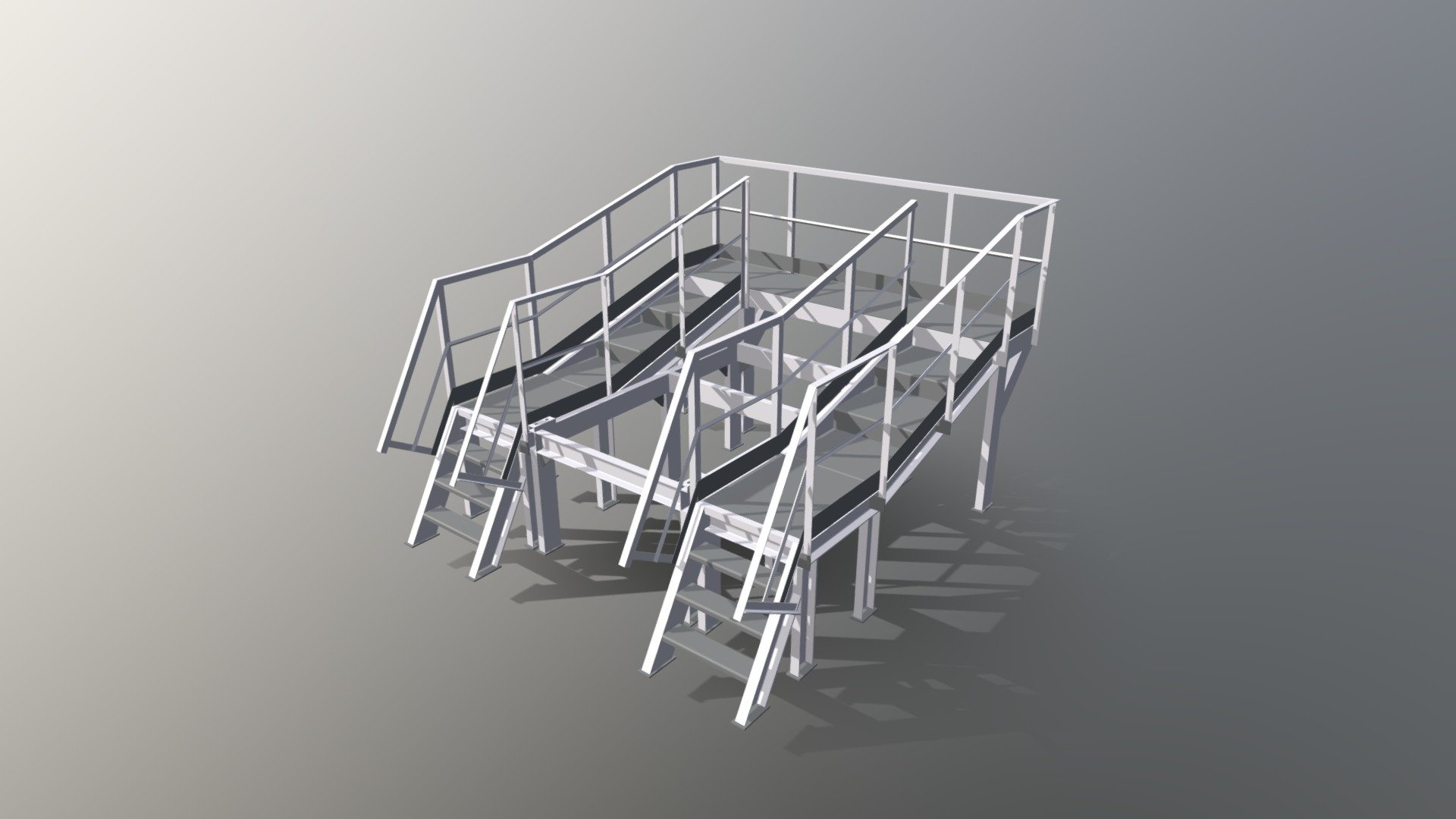 Service Planform for Derrick Screen in SolidWorks 2017 - Derrick Screen Platform ● Площадка грохота - 3D model by Projects A1 (@projectsA1) 3d model