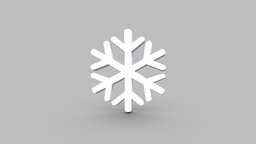 Cartoon snowflake flower, winter, ice, xmas, christmas, water, cold, frozen, weather, snowflake, lowpolymodel, cystal, handpainted