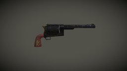 Ranger Sequoia fanart, apocalyptic, revolver, pistol, newvegas, falloutnewvegas, low-poly, 3d, lowpoly, gameasset, gun, fallout