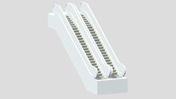 Cartoon Escalator stairway, lift, prop, walking, photorealistic, architectural, metro, shopping, rig, store, airport, business, subway, elevator, photoreal, mall, contemporary, escalator, stair, electric, industrial