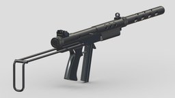 Feather Industries AT-22 Carbine High-poly rifle, grenade, assault, high, soldier, revolver, army, handgun, carbine, generic, semi, long, submachine, defense, equipment, firearm, vr, bullpup, ar, firearms, automatic, machine, battle, pistol, sniper, launcher, personal, semi-automatic, weapon, asset, game, 3d, low, poly, military, shotgun, gun, gear, war, "light", "multiple-barrel"