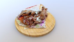 Döner Kebab food, interactive, augmentedreality, cuisine, photorealistic, vr, meal, ar, virtualreality, fastfood, berlin, digitalart, doner, streetfood, foodie, arfood, kebap, photogrammetry, 3dmodel, sketchfab, germanfood, kreuzberg, scharf, noai, arexperience, complett
