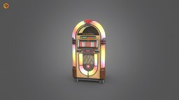 Jukebox music, household, plate, vintage, retro, furniture, disc, single, jukebox, disco, machine, 60s, 70s, song, music-box, vinylplayer, coin-operated, juke-box