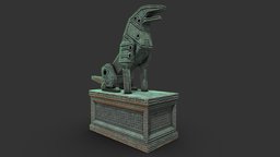 Eldritch Statue bronze, brass, statue, alien, weird, eldritch, occult, asset, gameasset, sculpture, horror, gameready