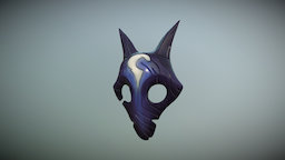 Kindred Wolf Mask 3dprintable, lol, leagueoflegends, mask, cosplay, cosplayer, kindred, wolfmask, 3dprint, creature, zbrush, sculpture, highpoly