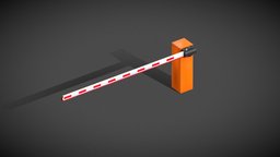 Traffic Car Barrier traffic, barrier, game-ready, asset, car, traffic-barrier
