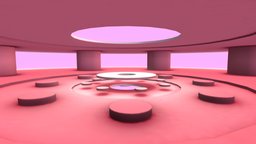 CIRCULAR LOBBY baked, showcase, lobby, spatial, gallery, minimalist, circular, meeting, hubs, metaverse, baked-lighting, webxr, light