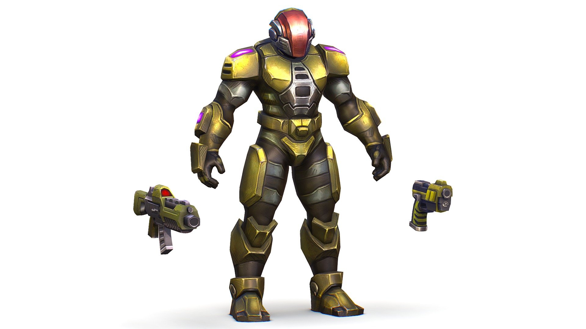 Low Poly Cartoon Sci-Fi Cyborg Drone Trooper Soldier - 3dsMax file included - Cartoon Sci-Fi Cyborg Drone Trooper Soldier - Buy Royalty Free 3D model by Oleg Shuldiakov (@olegshuldiakov) 3d model
