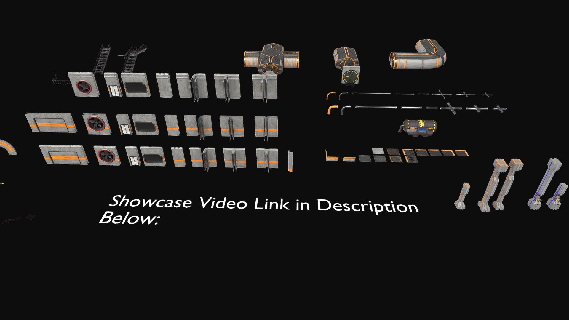 Video Link of what you can achieve with these pieces:
https://youtu.be/eJ0kitsGQm4




A great modular kit designed for you to create beautiful sci-fi interiors seamlessly.  

Snap wall pieces together to create rooms and corridors.

Use props to decorate your scene.

Great for concept artists, comic book illustration, Top Down and First Person Games.

Medium Poly model for low-Medium end computers and Medium - High end Mobile devices.

Need extra pieces:  Model your own setups and use the textures provided as a trim sheet to seamlessly blend them in.



Additional file contains textures and the blender file, with the demo scene used in the showcase video, to help familiarize yourself with how these elements were designed to work together.
 - Space Colony Modular Kit Bash - Download Free 3D model by Rakshaan 3d model