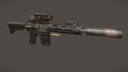 Remington R5 RGP rifle, assault, ar15, ar, remington, callofduty, r5, weapon, maya, game, 3d, military, hardsurface, gameasset, rgp, callofdutyghost