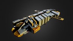 Mercury Cruiser starship, rts, substancepainter, substance, asset, game, sci-fi, space