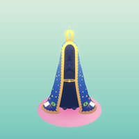 Nossa Senhora de Aparecida toon, cute, brazil, religion, colorful, idol, cinema4d