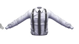 Cartoon High Poly Subdivision White Tie Shirt body, short, volume, toon, dressing, avatar, white, cloth, shirt, fashion, clothes, torso, baked, subdivision, collar, sleeves, mens, stitch, beige, buttons, boobs, cuff, sleeve, colorful, sweatshirt, diffuse-only, models3d, baked-textures, pleats, stand-up, outerwear, dressing-room, dressingroom, cartoon, texture, model, textured, clothing, hand, "highpoly", "color-palettes", "orange-color"