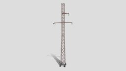 Electricity Pole 15 Weathered communication, line, electricity, pole, conductor, wood