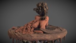 Nightmare Re-imagined creatures, demons, erotic, nightmares, wood, sculpture