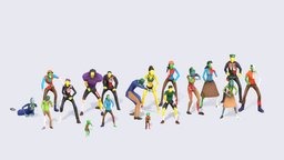 Low Poly Zombies death, dance, thriller, dancing, dancer, cementerio, zombies, zombiegirl, cementery, spookytheme, zombies-lowply, spooktober, blender, blender3d, halloween, spooky, funny, zombie