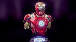 IRON MAN MARK XLIII_Battle damaged bust fanart, armour, marvel, ironman, avengers, ageofultron, tonystark, civil-war, mcu, robot
