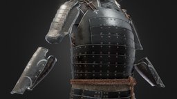 Samurai Armor armor, red, leather, armored, samurai, metal, blender-3d, stitches, samuraiwarriors, samuraiwarrior, samurai-armor, samuraimask, substancepainter, blender, blender3d, helmet, substance-painter, black