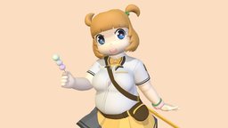 Shinken!! Hasebe Shikiri fat, chubby, shinken, hasebe, girl, game, sword, anime, shikiri