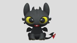 Toothless (Chimuelo) cute body, cute, chibi, baby, creatures, dragons, kawaii, babydragon, furry, charactermodel, chimuelo, furynight, cute_character, cutecharacter, cuteanimal, furryfandom, character, model, characters, creature, animal, monster, dragon, furryart, furry3d