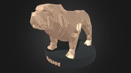 Parametric V Old Bulldog cute, dog, toy, future, polygonal, bulldog, bull, parametric, statue, old, contemporary, contemporary-art, lowpoly, low, poly, futuristic, animal, polygon, sculpture