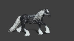 Friesian Cross Horse substancepainter, substance, maya, zbrush