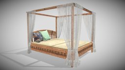 Bed quad, furniture, game, pbr