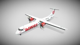 ATR 72 sky, transportation, flying, airplane, aviation, aircarft, turboprop-aircrafts, plane, atr72, atr72-600, wingsair