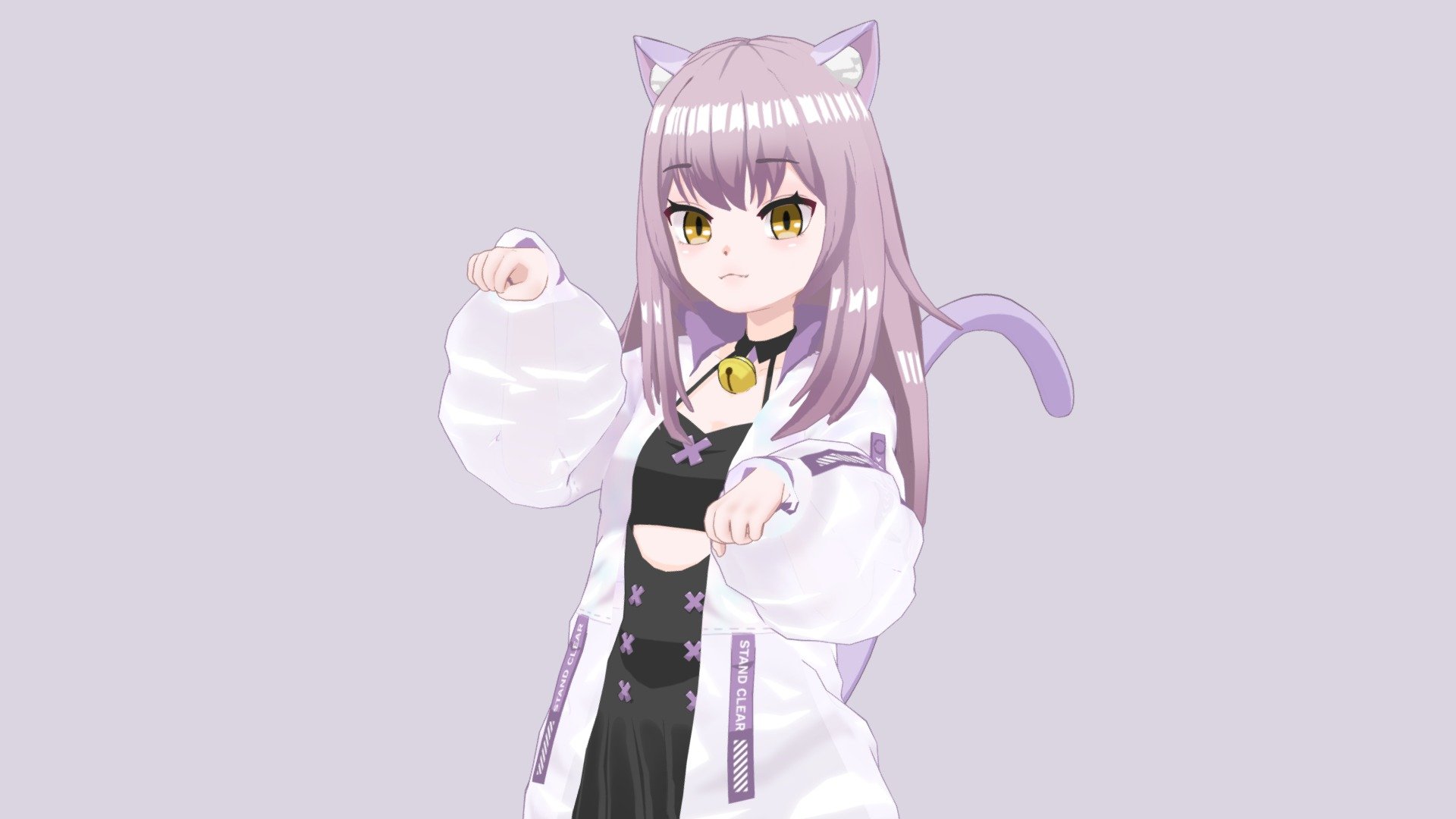 Mio cute, japan, cartoony, nekomimi, neko, nekogirl, character, low-poly, girl, cartoon, blender, lowpoly, animation, stylized, animated, anime, rigged, japanese