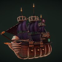 The Black Flag ship, pirate, ghost