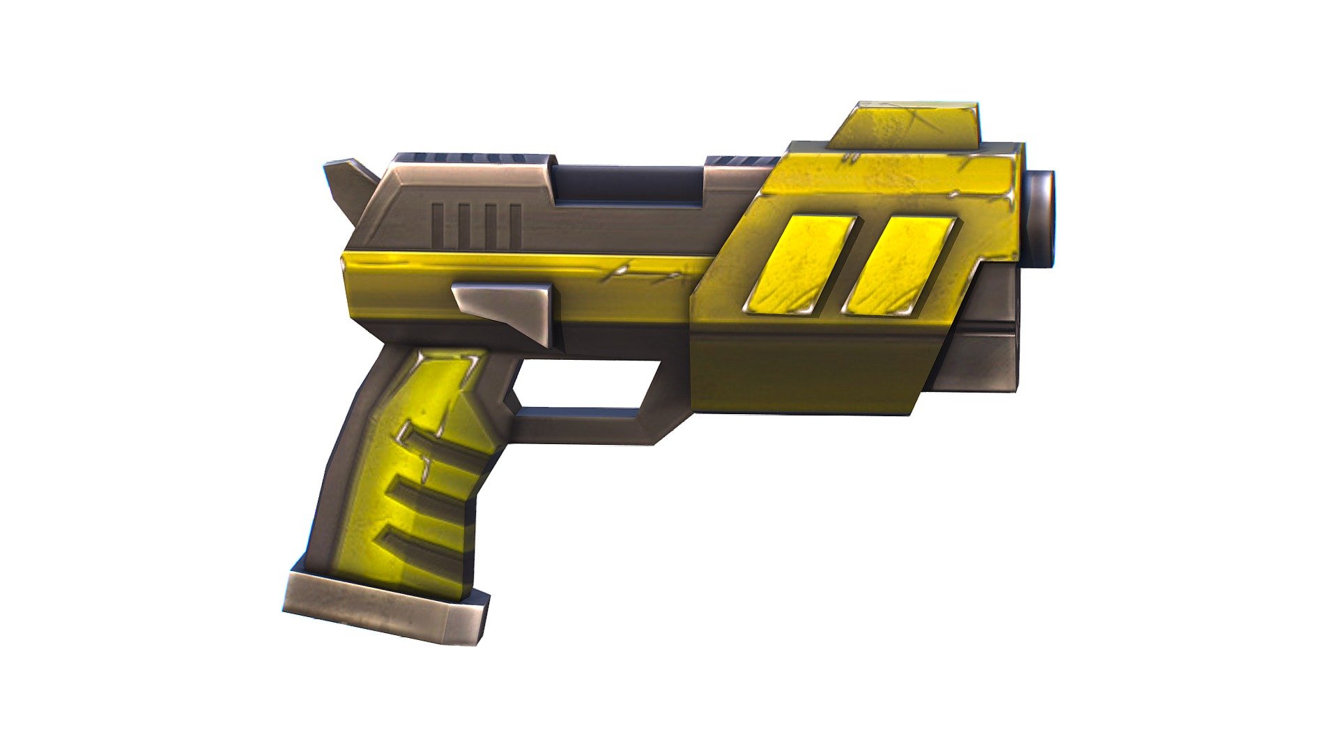 LowPoly Sci-Fi Сartoon Pistol Gun - 3dsMax file included - LowPoly Sci-Fi Cartoon Pistol Gun - Buy Royalty Free 3D model by Oleg Shuldiakov (@olegshuldiakov) 3d model