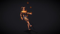 Demon jester demon, jester, charapter, zbrush-sculpt, jester-hat, zbrush, highpoly, demon-jester, 3d-digital