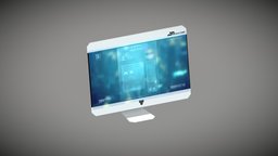 Sci-Fi Electronics AAA: Desktop (profile) kit, office, computer, tv, computers, monitors, shuttle, mac, apple, pc, spaceships, lab, laboratory, robotic, monitor, cyberpunk, electronics, desktop, hub, panel, masseffect, camera, science, cam, starcitizen, syndicate, assetstore, decontamination, tvset, screen-modern-computer, asset, scifi, sci-fi, futuristic, spaceship, screen