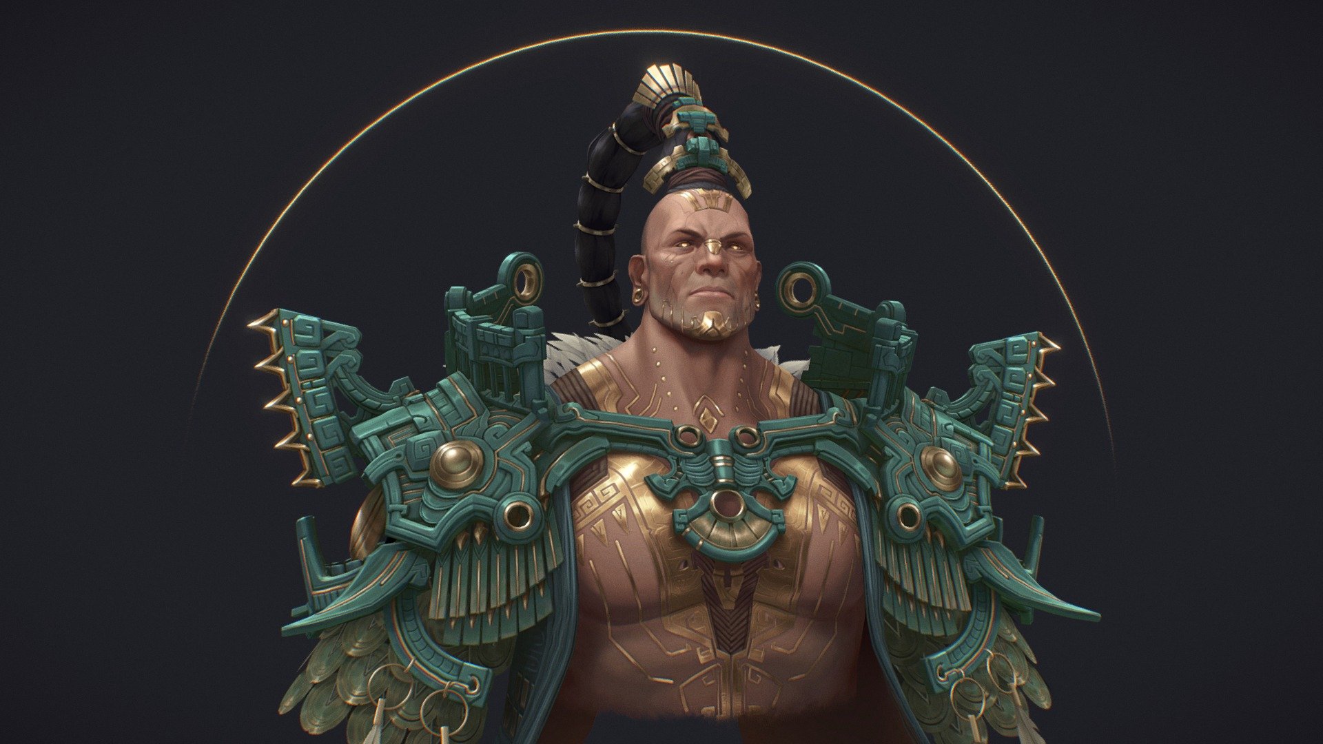 Handpainted model based on Tooth Wu's Master Architect

Sculpted in zBrush, followed by handpainted workflow of bakes, grayscale, refinement, color gradients, &amp; color refinements

I love painting metallics🧙🏽‍♂️ - Zaculeu, The Master Architect - Download Free 3D model by Knashki 3d model