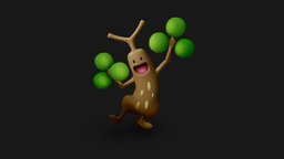 Pokemon Sudowoodo pokemon, painted, unlit, pokemon3d, madewithsubstance, sketchfabweeklychallenge, stylized-texture, substancepainter, blender, blender3d