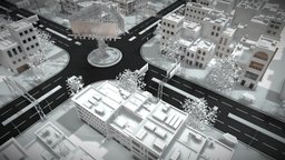 3D_Highstreet_01 urban, town, commercial, metropolitan, city, shop, highstreet
