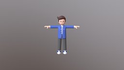 Minimal Man Cartoon Character 02 body, office, minimal, cute, boy, people, figure, films, illustration, charactermodel, cartooncharacter, character, cartoon, lowpoly, man, stylized, characterdesign, human, male, anime