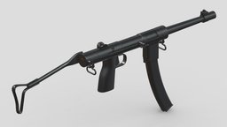 Halcon ML-57 rifle, grenade, assault, high, soldier, revolver, army, handgun, carbine, generic, semi, long, submachine, defense, equipment, firearm, vr, bullpup, ar, firearms, automatic, machine, battle, pistol, sniper, launcher, personal, semi-automatic, weapon, asset, game, 3d, low, poly, military, shotgun, gun, gear, war, "light", "multiple-barrel"
