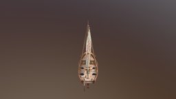 Chinese Junk Red Dragon asian, lopoly, chinese, substancepainter, substance, ship, dragon, the-red-dragon