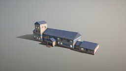 Airport USDU_Terminal tower, room, railroad, control, airplane, exterior, airport, aircraft, hangar, station, terminal, rescue, gateway, passage, passageway, airbridge, teletrap, airlift, low-poly, building, poiceman, usdu